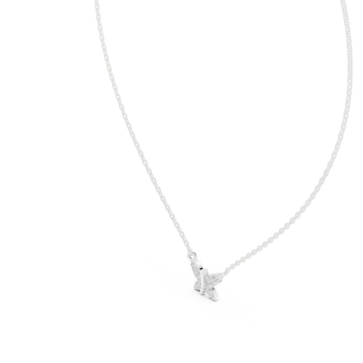 aurelia butterfly diamond pendant necklace
