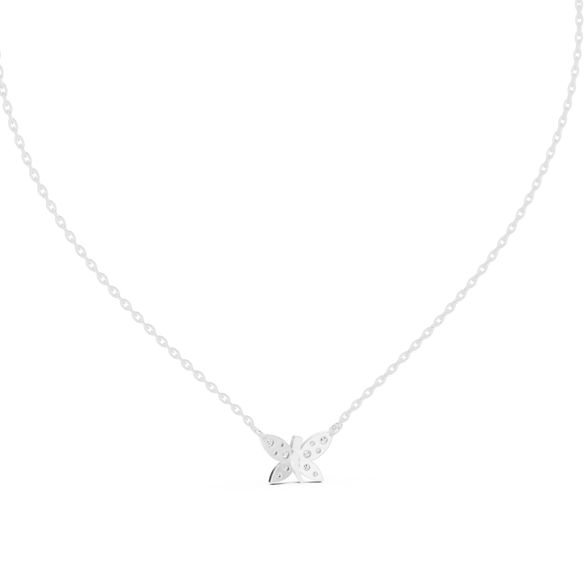 aurelia butterfly diamond pendant necklace