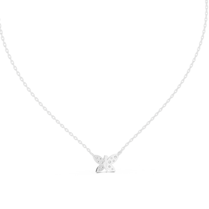 Aurelia Butterfly Diamond Pendant Necklace