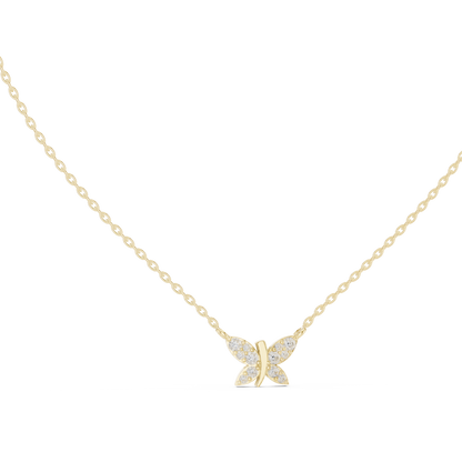 Aurelia Butterfly Diamond Pendant Necklace