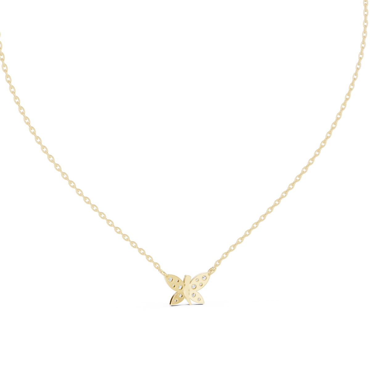 aurelia butterfly diamond pendant necklace
