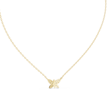 Aurelia Butterfly Diamond Pendant Necklace