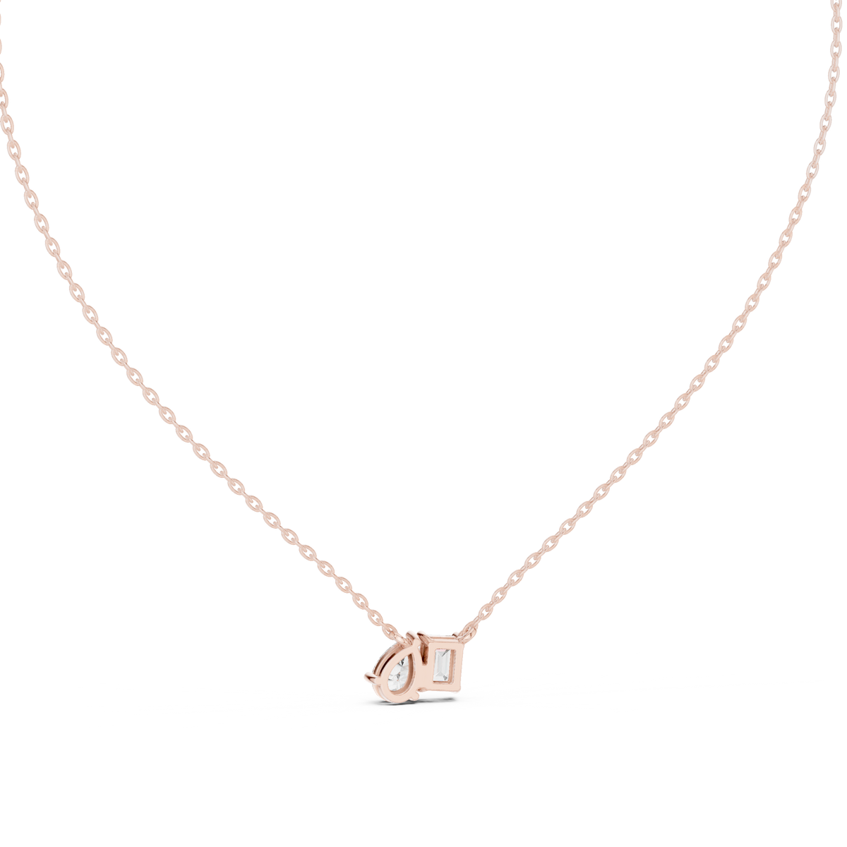 elara emerald pear diamond pendant necklace