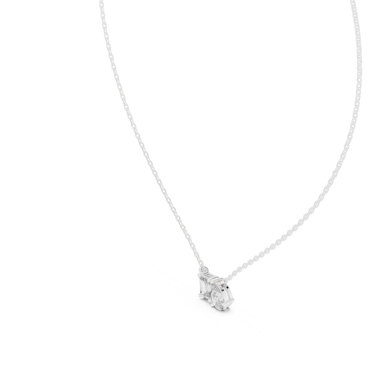 elara emerald pear diamond pendant necklace