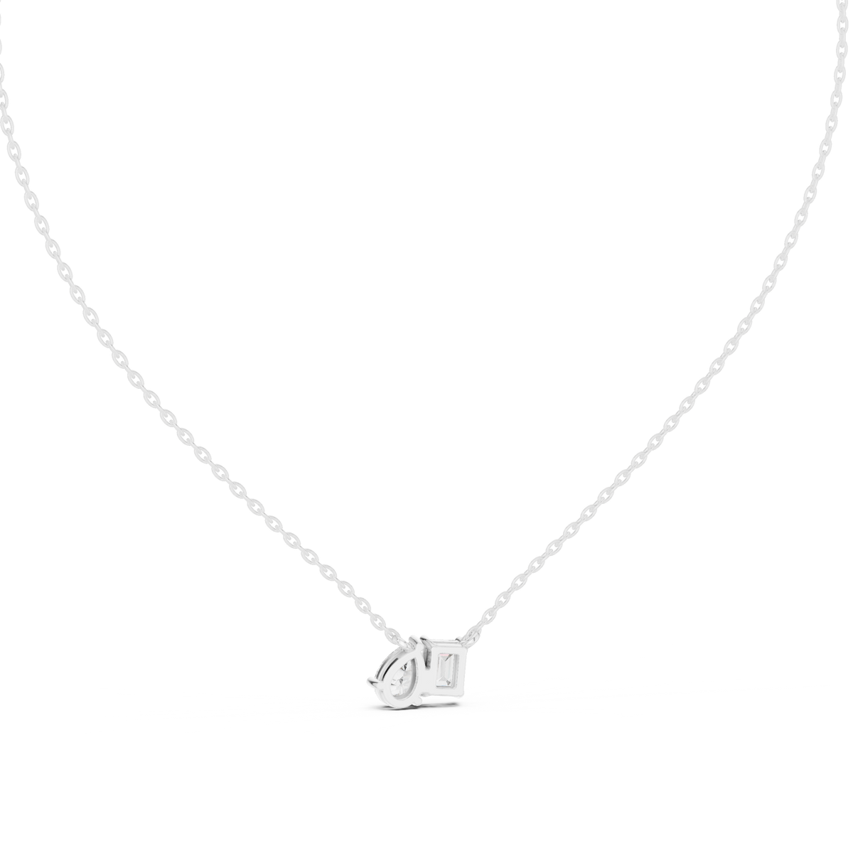 elara emerald pear diamond pendant necklace
