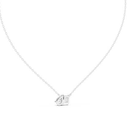 Elara Emerald Pear Diamond Pendant Necklace