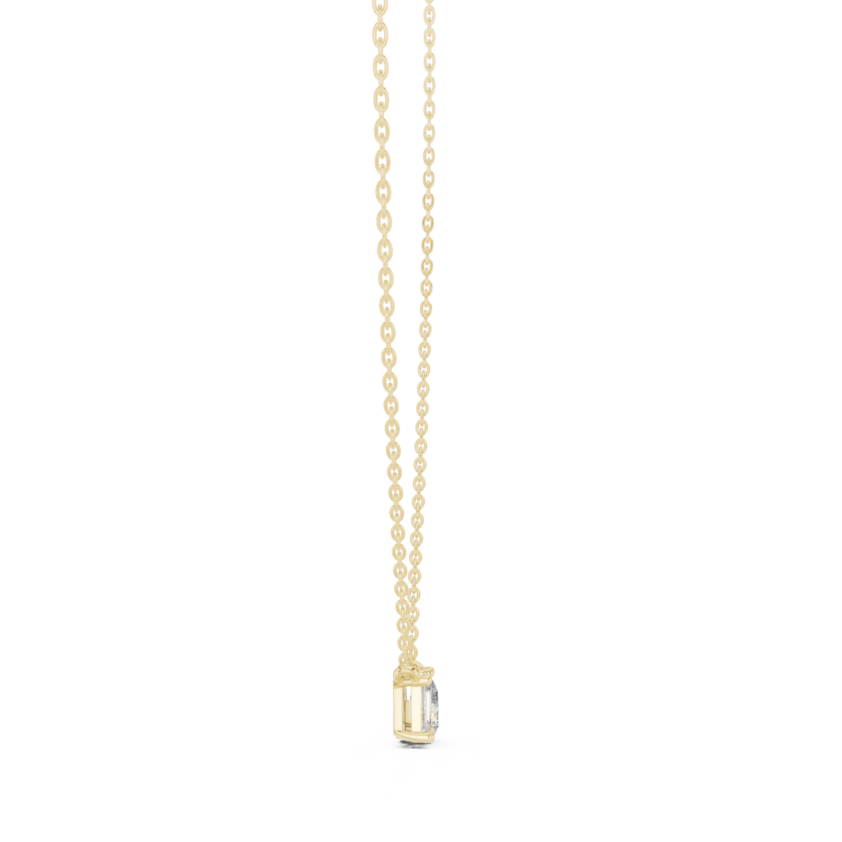 elara emerald pear diamond pendant necklace
