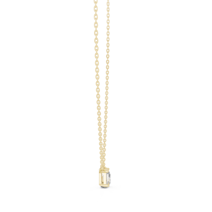Elara Emerald Pear Diamond Pendant Necklace