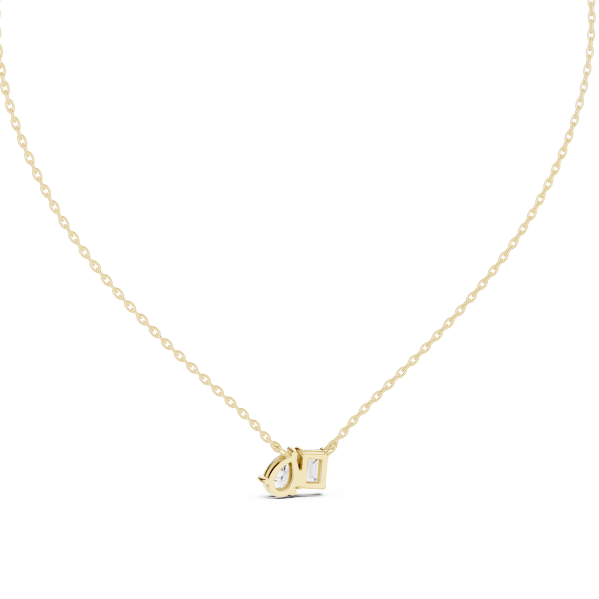 elara emerald pear diamond pendant necklace