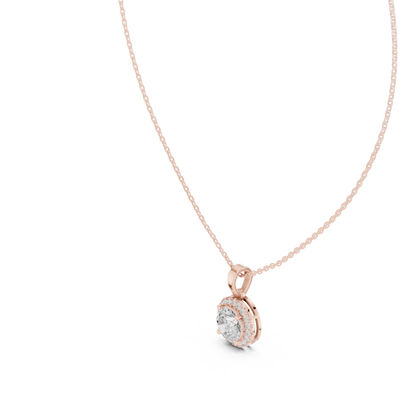 Nova Round Bezel Diamond Pendant Necklace