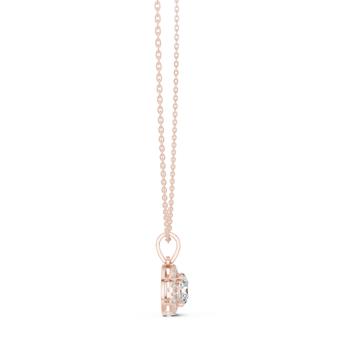 nova round bezel diamond pendant necklace