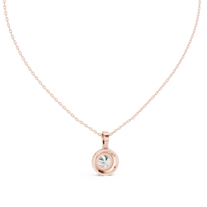 Nova Round Bezel Diamond Pendant Necklace