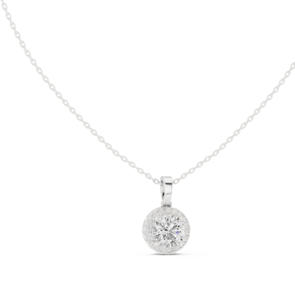 Nova Round Bezel Diamond Pendant Necklace