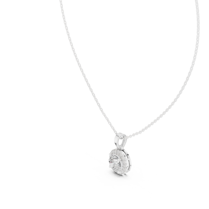 Nova Round Bezel Diamond Pendant Necklace