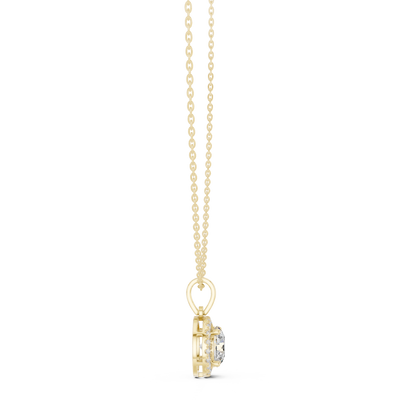 Nova Round Bezel Diamond Pendant Necklace