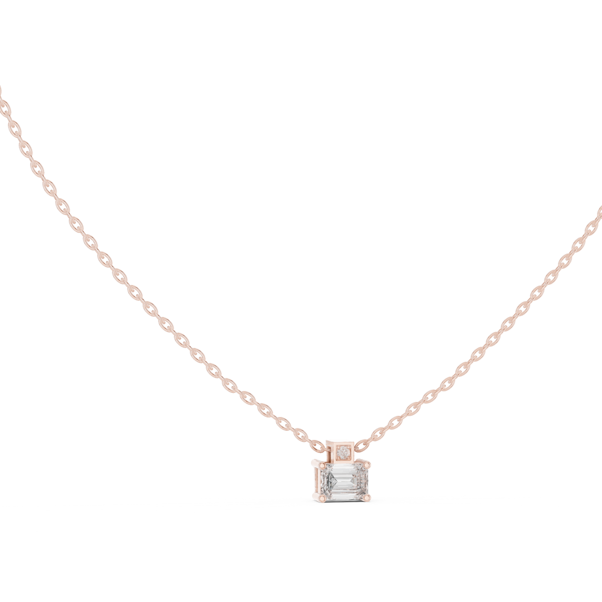 nova emerald bezel diamond pendant necklace