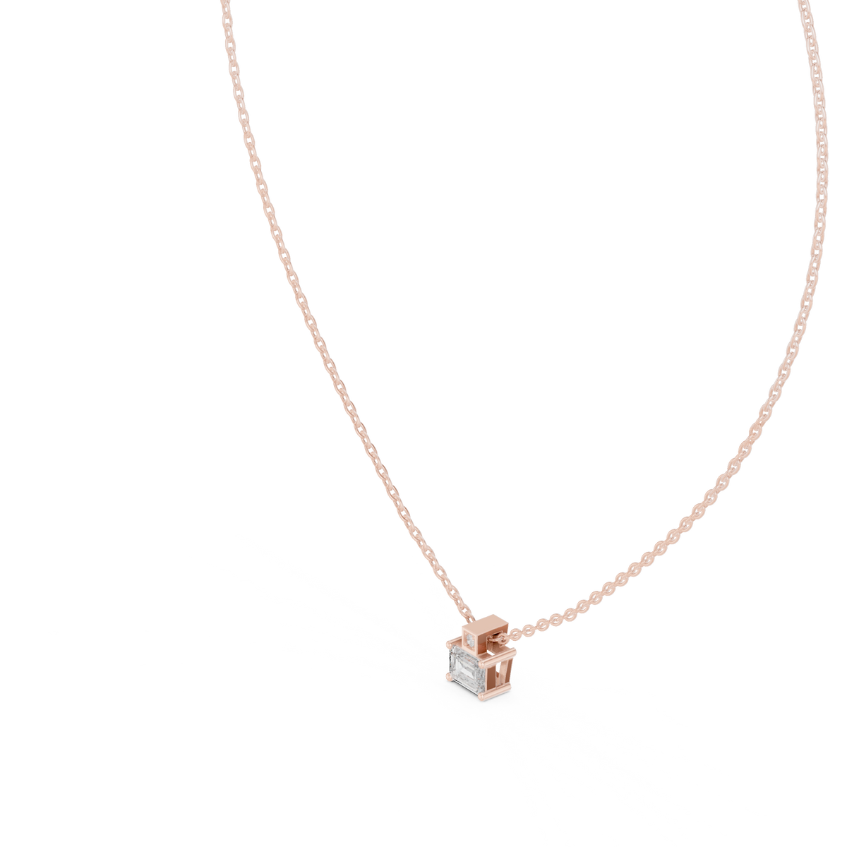 nova emerald bezel diamond pendant necklace