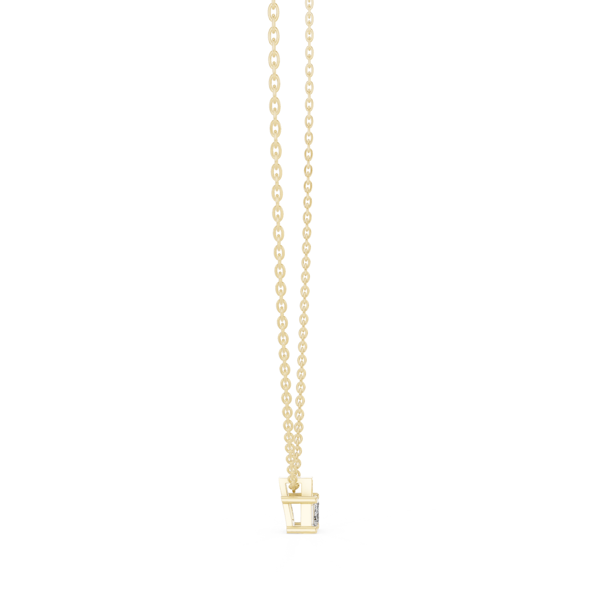 nova emerald bezel diamond pendant necklace