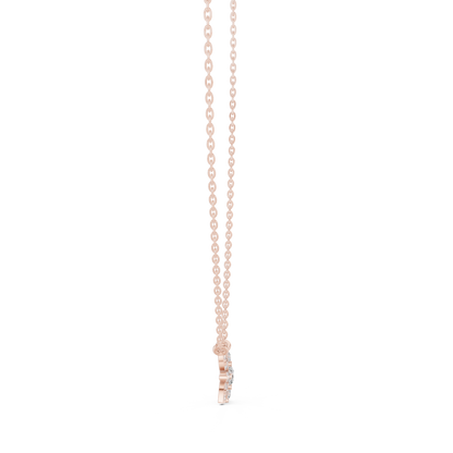 Luna Floral Diamond Pendant Necklace