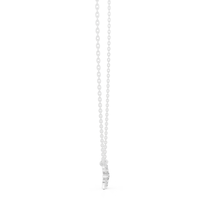 Luna Floral Diamond Pendant Necklace