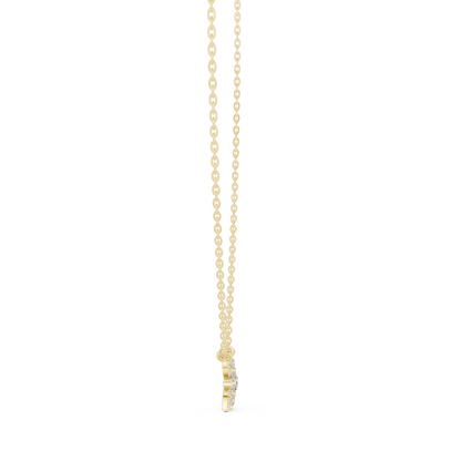 Luna Floral Diamond Pendant Necklace
