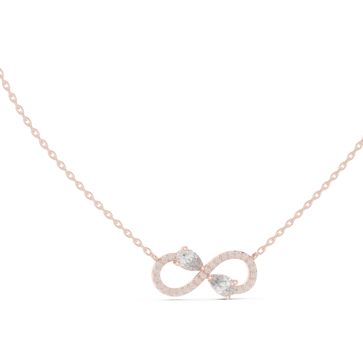 infinity celeste diamond pendant necklace