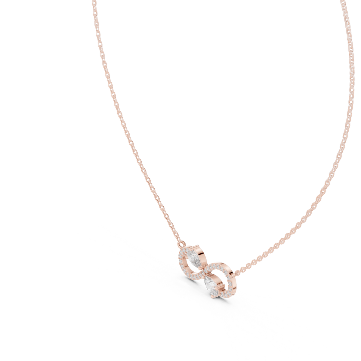 infinity celeste diamond pendant necklace