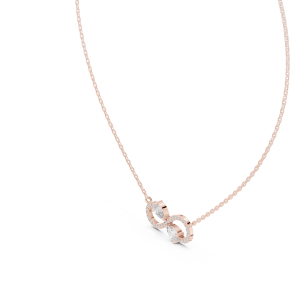 Infinity Celeste Diamond Pendant Necklace
