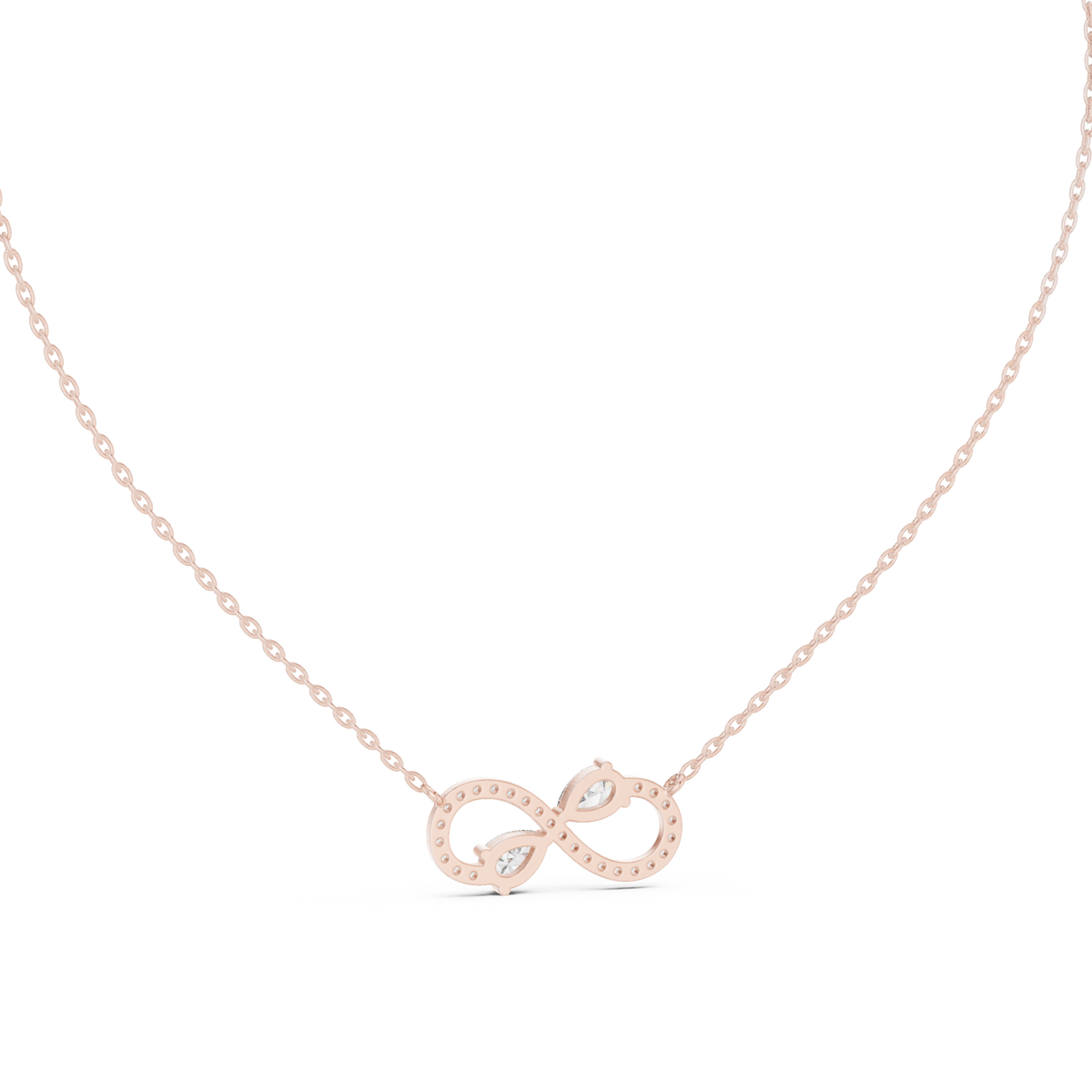 infinity celeste diamond pendant necklace