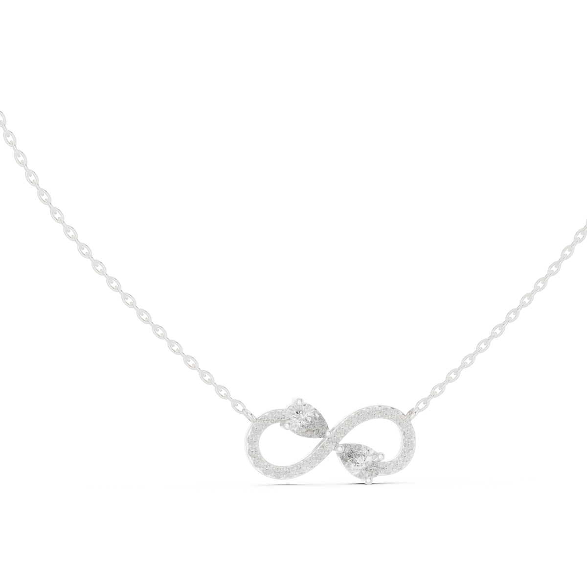 infinity celeste diamond pendant necklace