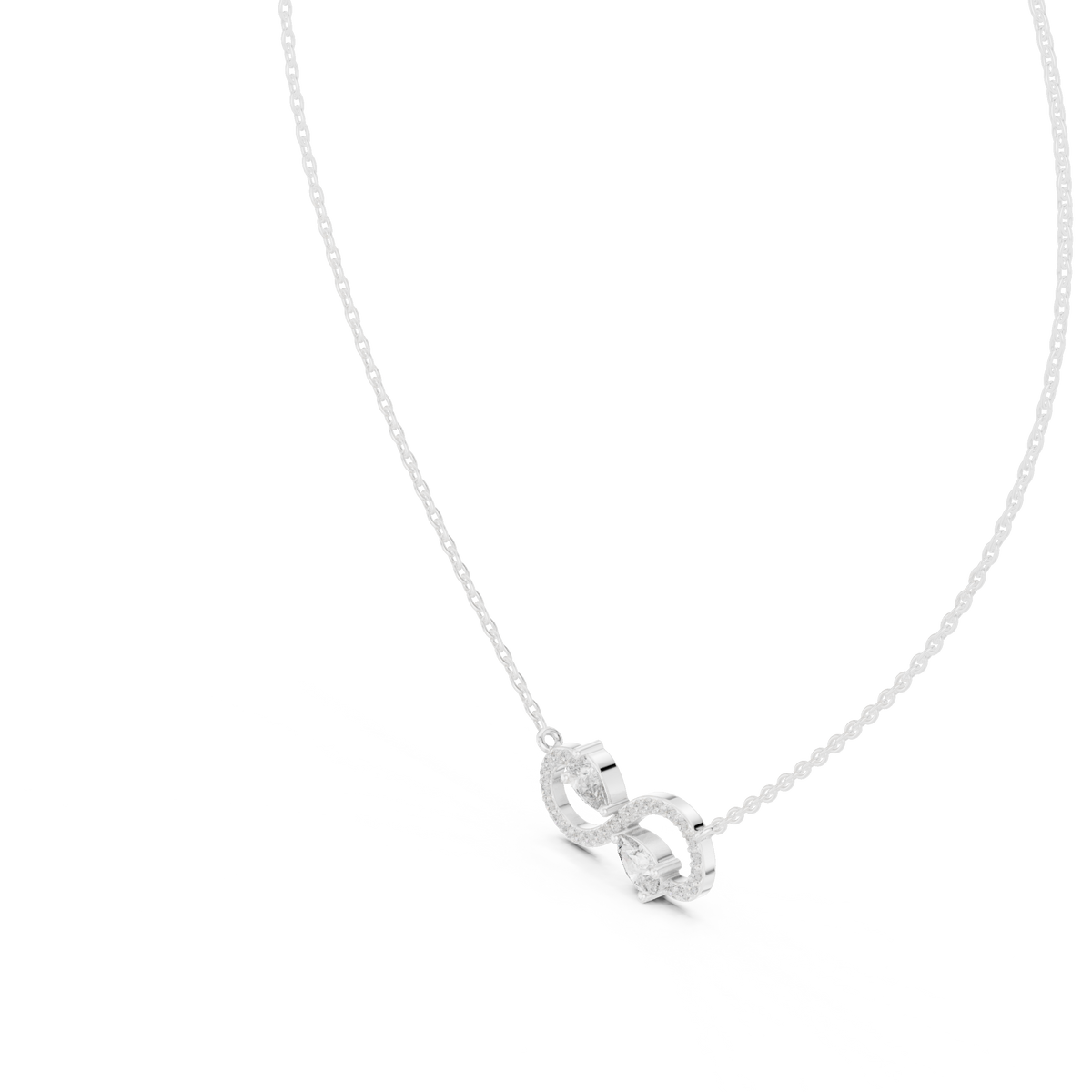 infinity celeste diamond pendant necklace