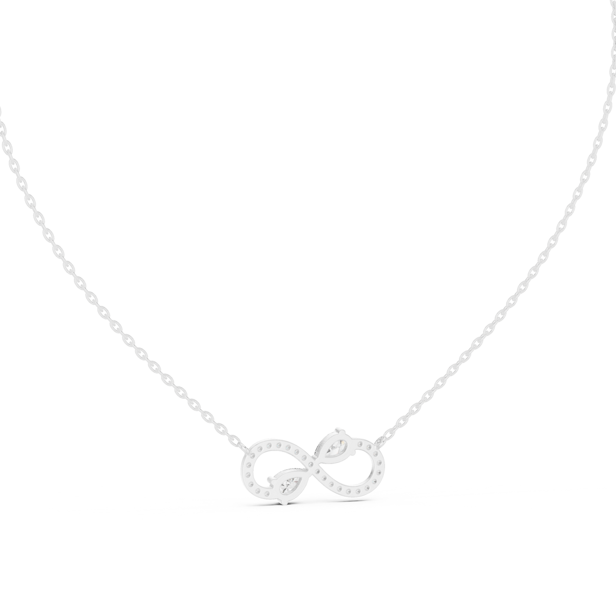 infinity celeste diamond pendant necklace