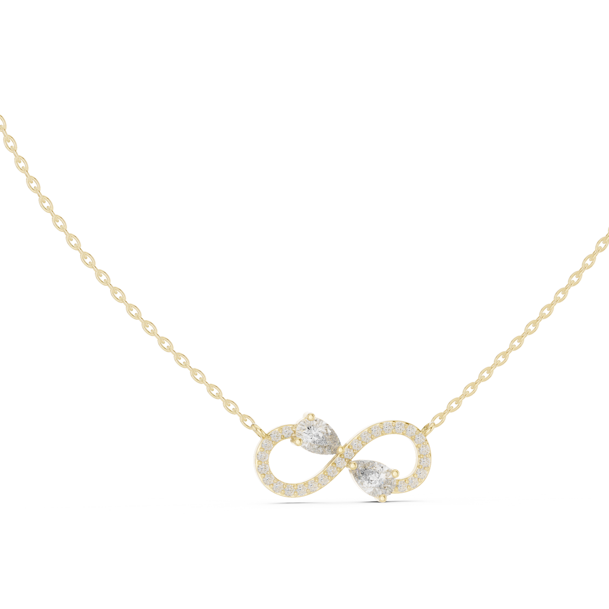 infinity celeste diamond pendant necklace