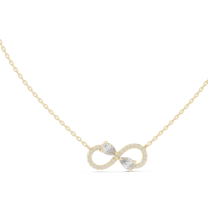 Infinity Celeste Diamond Pendant Necklace