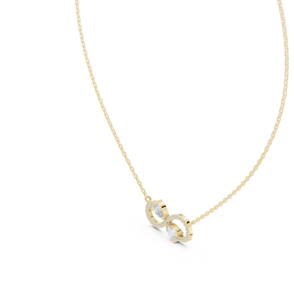 Infinity Celeste Diamond Pendant Necklace