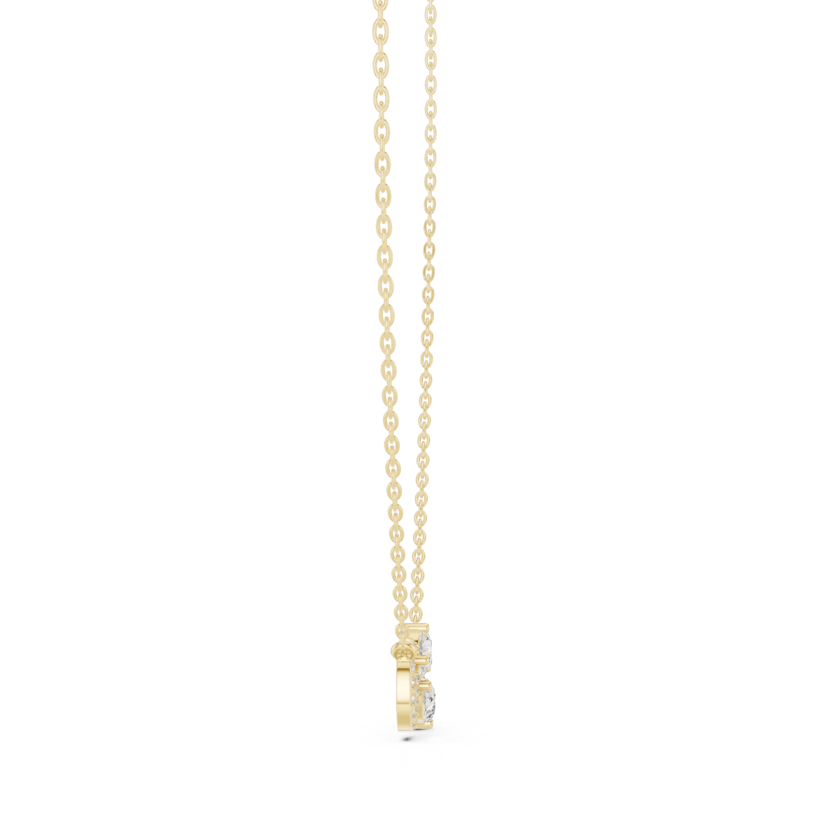 infinity celeste diamond pendant necklace