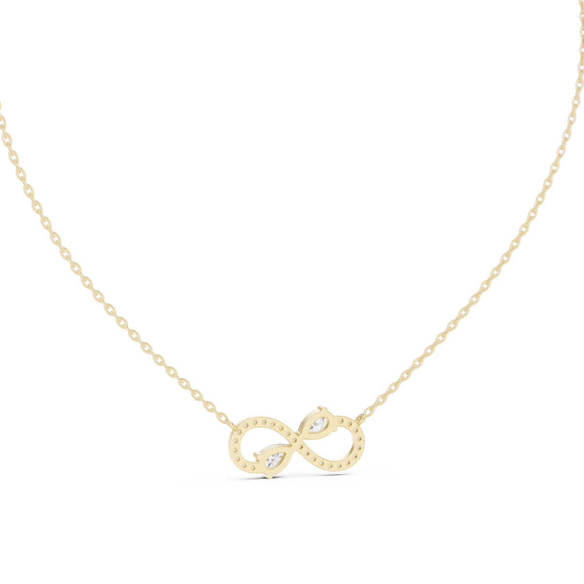 infinity celeste diamond pendant necklace