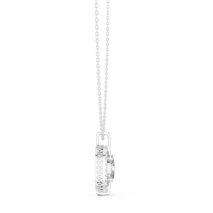 Seraphina Oval Halo Diamond Pendant Necklace