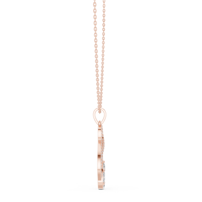 Aurora Double Loop Diamond Pendant Necklace