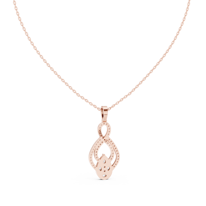 Aurora Double Loop Diamond Pendant Necklace