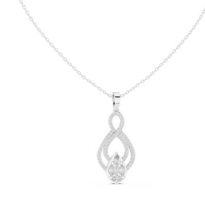 Aurora Double Loop Diamond Pendant Necklace