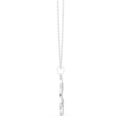Aurora Double Loop Diamond Pendant Necklace