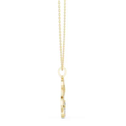 Aurora Double Loop Diamond Pendant Necklace
