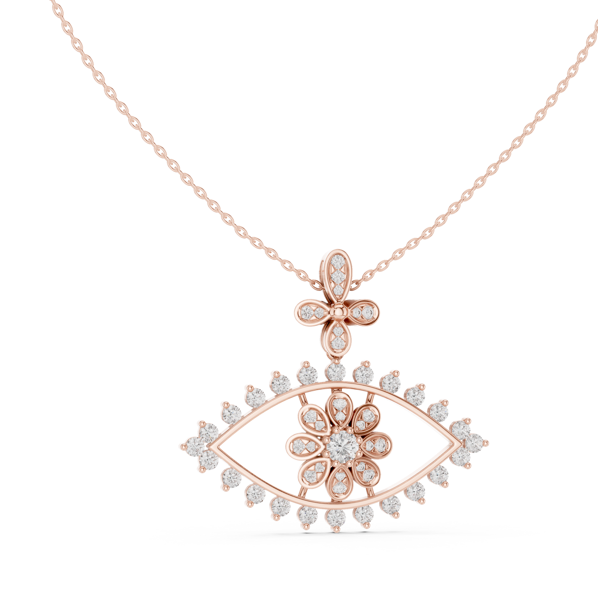 mystique evil eye diamond pendant necklace