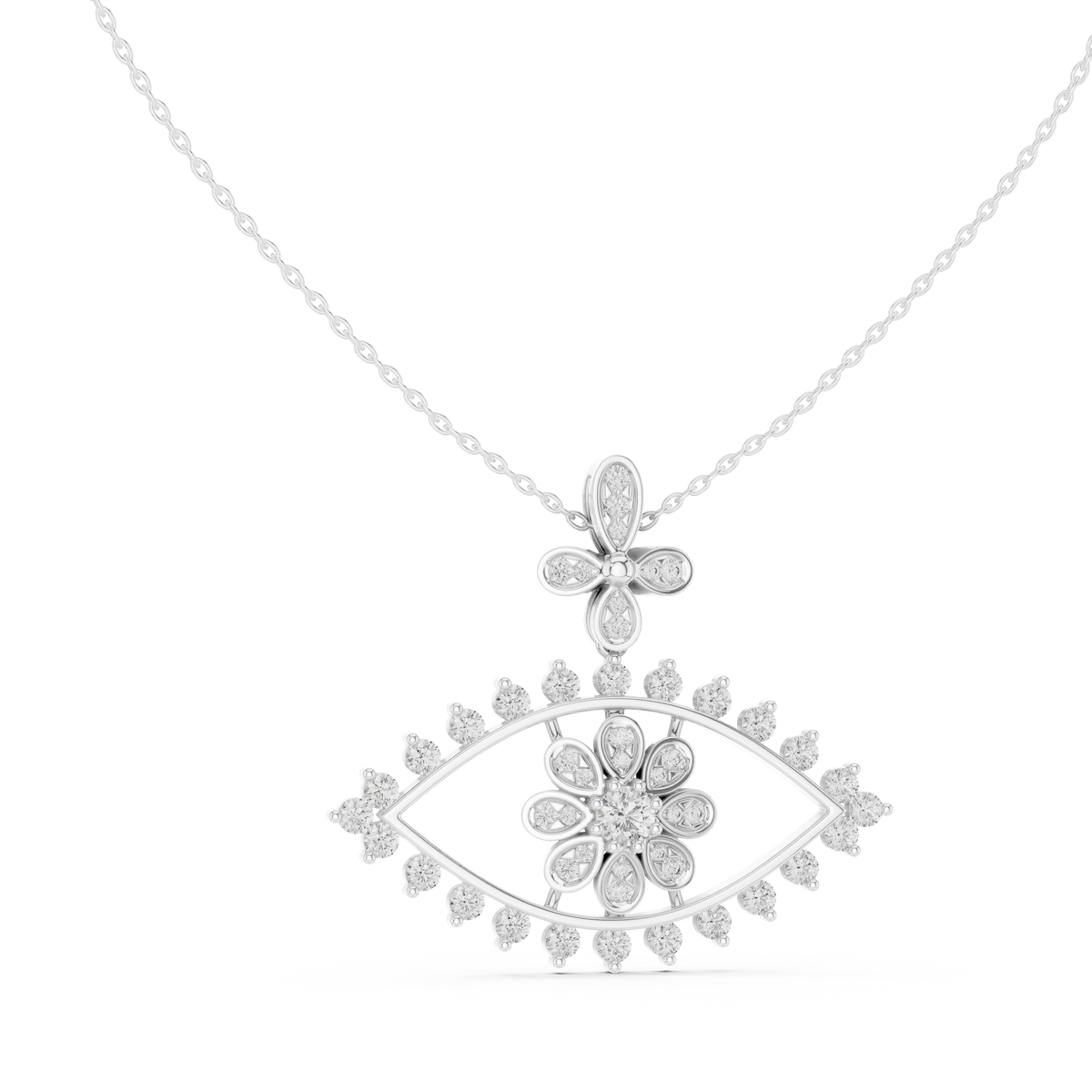 mystique evil eye diamond pendant necklace