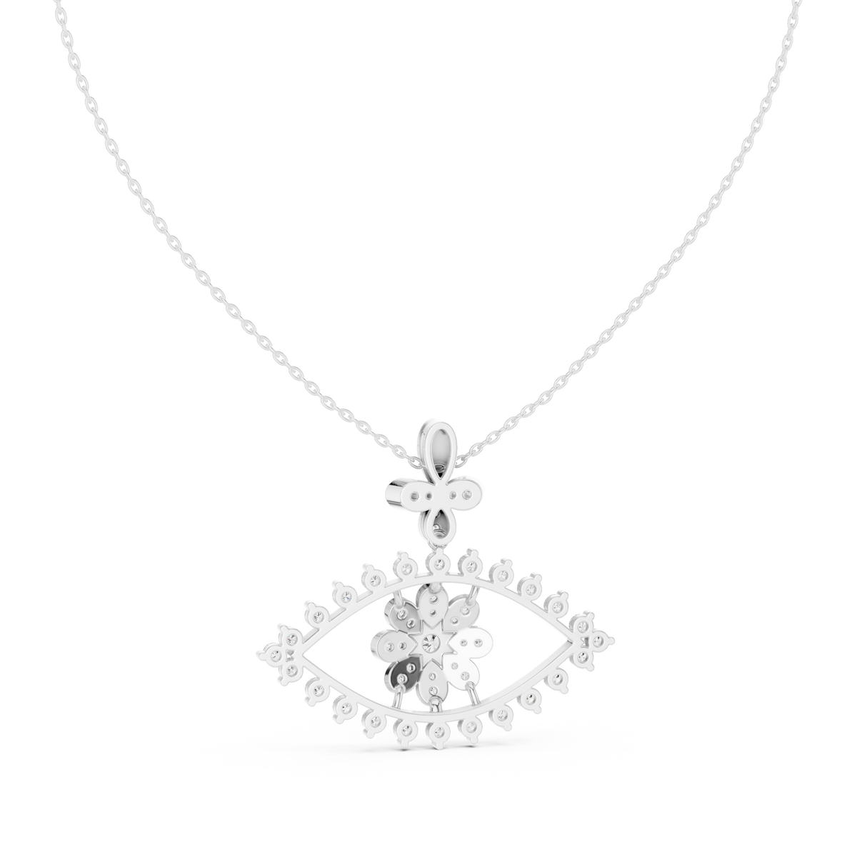 mystique evil eye diamond pendant necklace