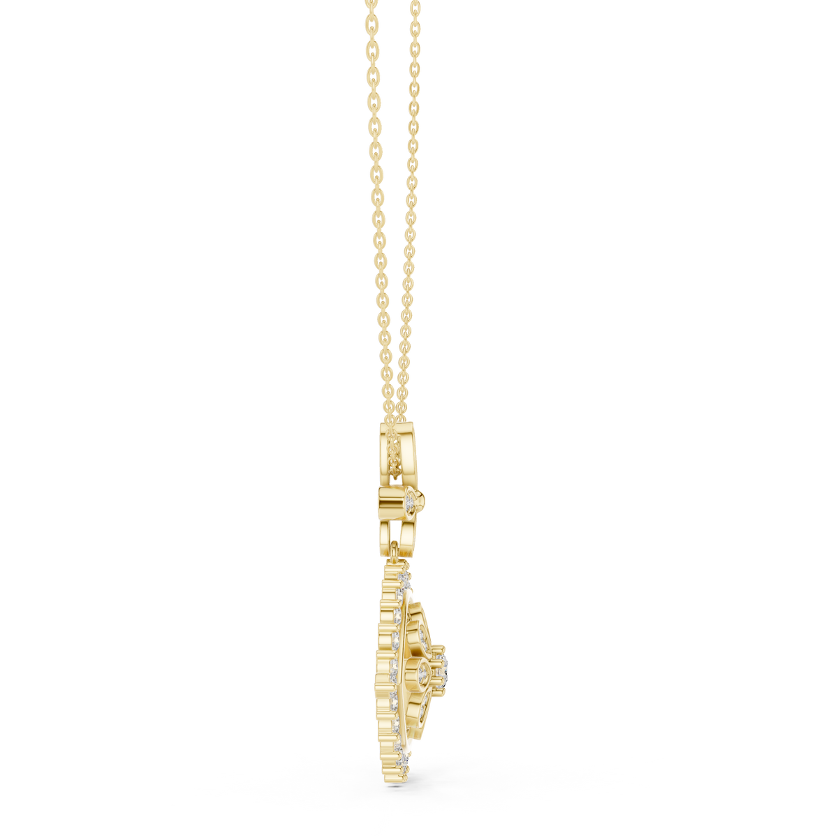 mystique evil eye diamond pendant necklace