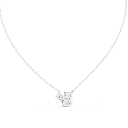 Stella Oval Three Stone Diamond Pendant Necklace
