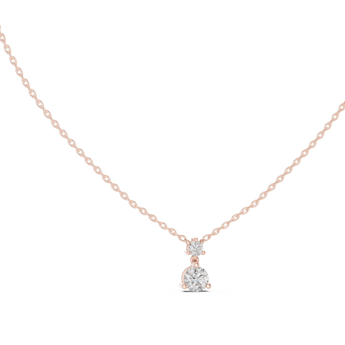 celeste round solitaire diamond pendant necklace
