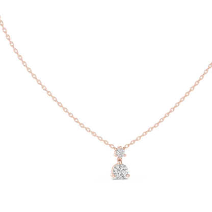 Celeste Round Solitaire Diamond Pendant Necklace